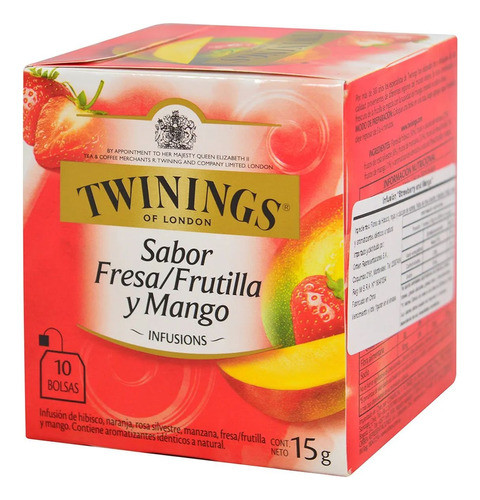 Te Twinings Strawberry & Mango 10 Sobres 0