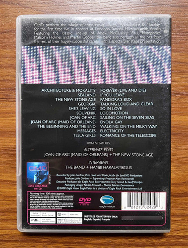 Omd Architecture & Morality & More Live | Dvd Europa Depeche 1
