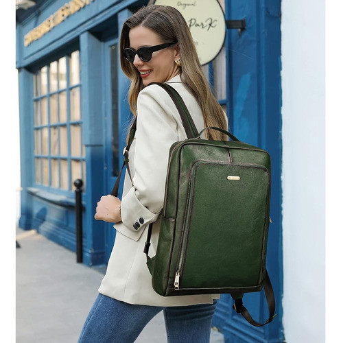Cluci Genuine Leather Laptop Backpack Para Mujeres 15.6 PuLG 1