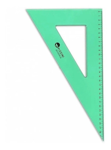 Escuadra Pizzini 25 Cm 60° Verde Con Biseles 0