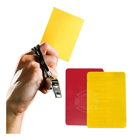 Tarjeta Arbitro  Futbol Roja Amarillo Juego Entrenamientos C 0