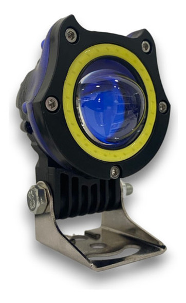 Faro Led Lupa Con Ojo De Angel Blanco Y Flash Moto Utv 4x4 0