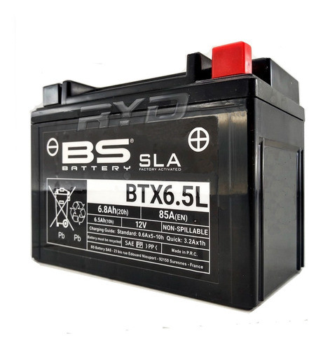 Bateria Motomel Xmm 250 Btx6.5l Ytx6.5l Bs Battery Gel Ryd 0