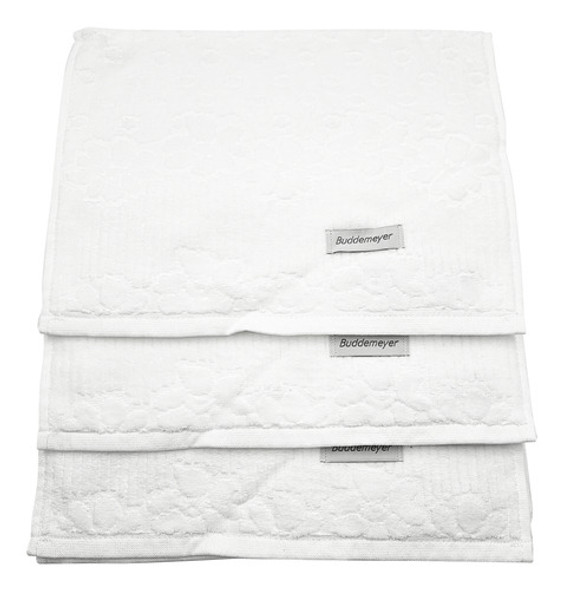 Kit 3 Toalhas Lollipop Lavabo E Mão Buddemeyer Branco Macia 0