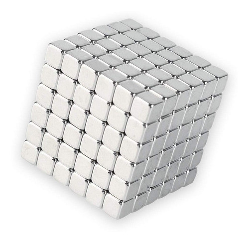 216 Imanes Cuadrados Neodimio 5mm Super Potentes Caja Metal 0