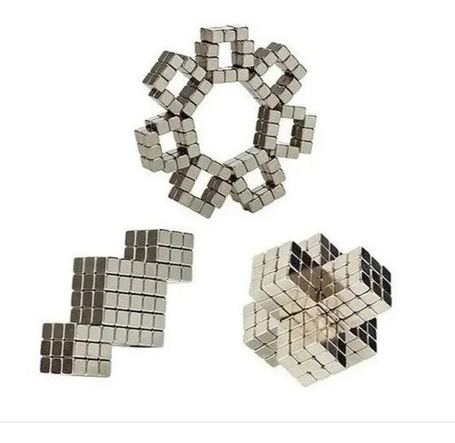 216 Imanes Cuadrados Neodimio 5mm Super Potentes Caja Metal 1