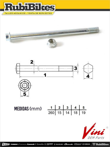 Eje Trasero Para Yumbo Gs2. Vini 1
