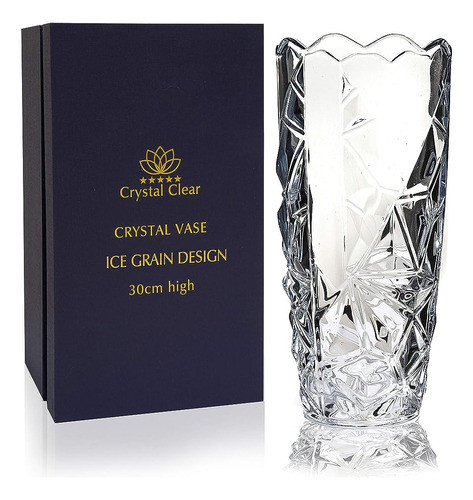 Jarrón De Cristal, 12  De Alto, Para Flores Y Decoración, Di 0