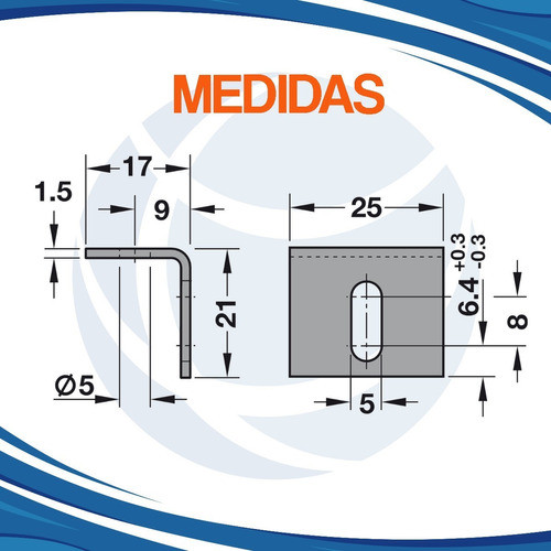 Escuadra De Fijación Soporte Agujero Horizontal Hafele 1