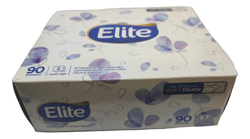 Pañuelos Doble Hoja Tisue Elite Tecno Soft Touch X90 U Flor 0