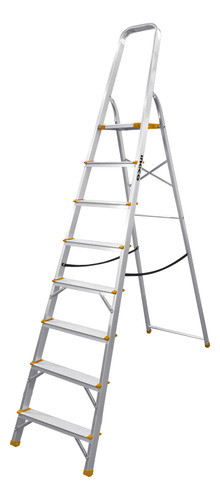 Escalera Domestica 8 Escalones Aluminio Ingco 150kg Ma-ma 0