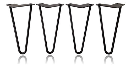 Patas Hairpin Mesa Ratona 20cm X4 Hierro Macizo 0
