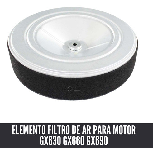 Filtro De Ar Motor P/ Honda Gx630 Rolo Compactador Gerador 1