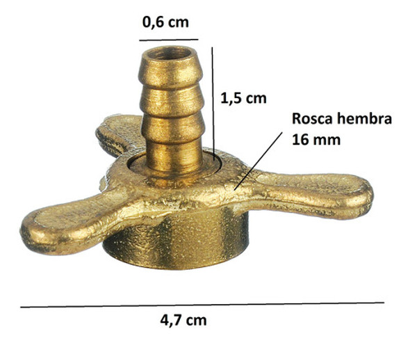 Mariposa Bronce Con Perno Completa Para Garrafa 3 Kg 1 Mariposa Bronce Con Perno Completa Para Garrafa 3 Kg 1