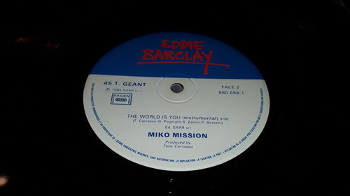 Miko Mission The World Is You Vinilo Maxi France 1985 1