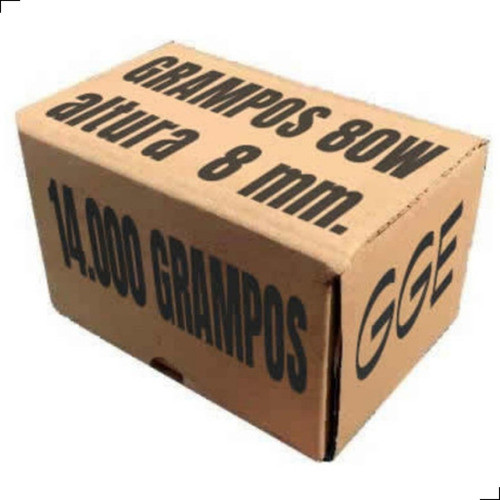 Grampo 80/08 Para Grampeador Pacar. Caixa Com 14.000 1