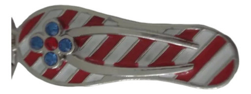 Chaveiro Chinelo Vermelho Gancho Para Bolsas 1