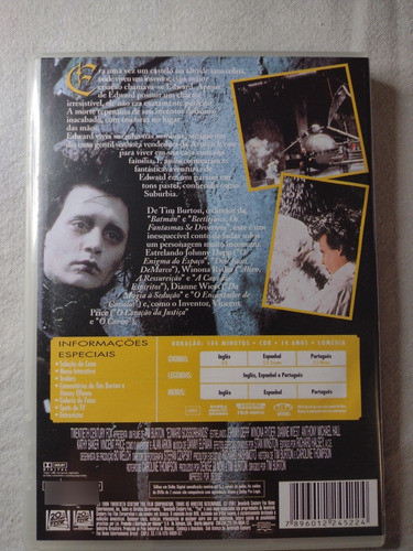 Dvd Edward Mãos De Tesoura C/ Arte Interna 1