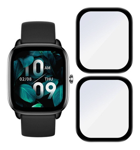 Kit 2 Película 3d Para Amazfit Gts 4 Mini Cobre A Tela Toda 0