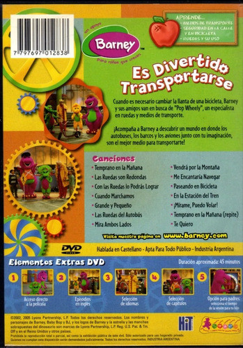 Dvd Original Es Divertido Transportarse - Barney 11 1