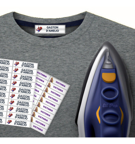Etiquetas Personalizadas Planchables Para Ropa 20u 0