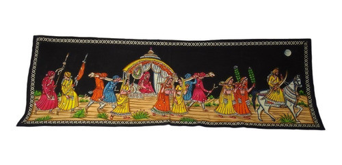 Panô Tecido Shah Jahan E Muntaz Mahal Na Liteira Indiano 1 0