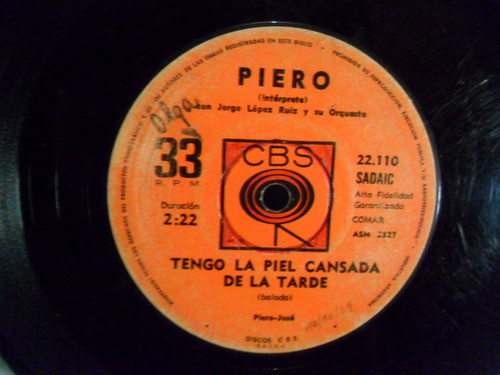 Piero Vinilo Simple No Te Vayas, Por Favor + Tengo La Piel C 1