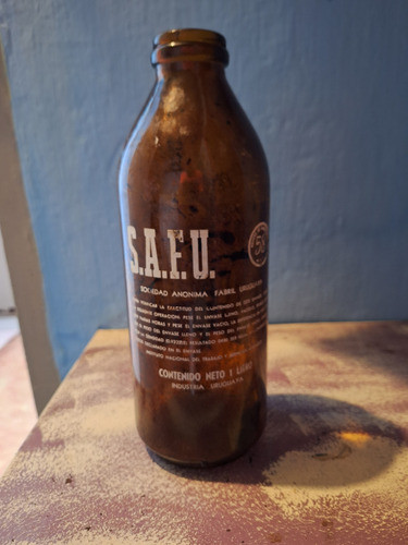 Antigua Botella Aceite El Torero Lt 1 S.a.f.u.  Ind Uruguaya 1