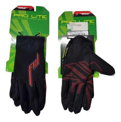 Guantes Fly Pro Lite - Black / Red - Talle Xs / Powertech 0