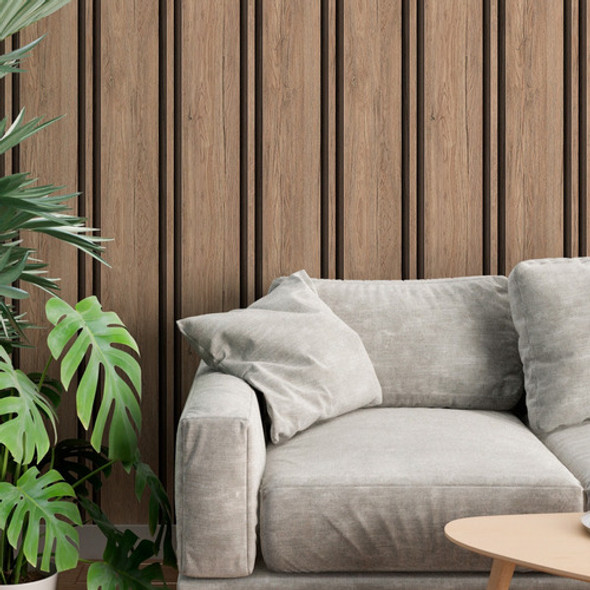 Papel De Parede Adesivo Ripado Detalhes Em Madeira Rolo 15m 0