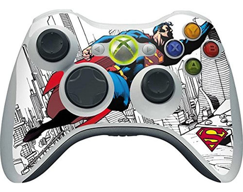 Dc Comics Superman Xbox 360 Controlador Inalambrico Skin Fly 0