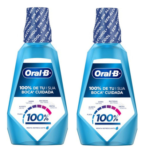 Kit 2 Enxaguante Bucal 100% 1l 0