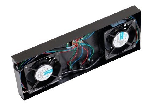 Kit Ventilação Rack 110/220 V 02 Coolers - Preto 0