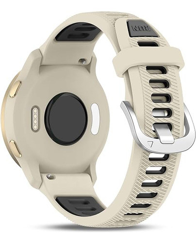 Malla Silicona Deport 20mm Para Garmin Samsung Watch Crema 0
