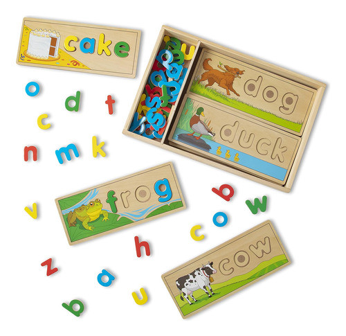 Juego Educativo De Madera Para Niños De 4+ Con 64 Letras 0