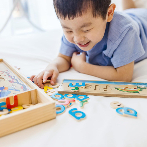 Juego Educativo De Madera Para Niños De 4+ Con 64 Letras 1
