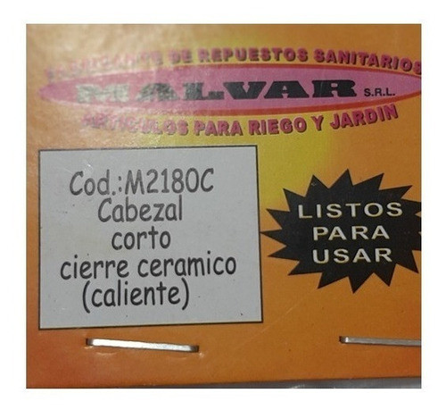 Vastago Cabezal C.ceramico Corto P/lava. Y Bidet Fv Caliente 1