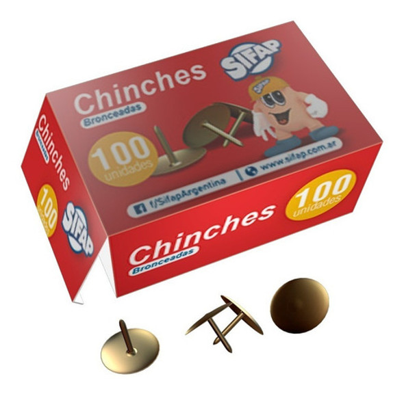 Chinches Bronceadas X100 Unidades Sifap 0 Chinches Bronceadas X100 Unidades Sifap 0