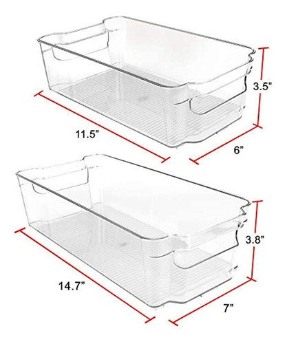 Greenco Clear Bins Contenedores Organizadores De Almacenamie 1