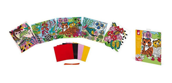 Láminas Para Colorear Con Terciopelo Arte Janod 0