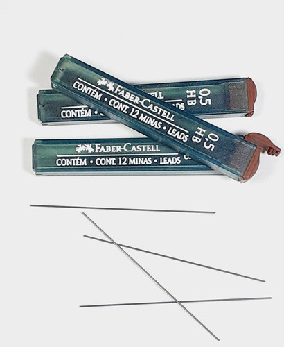 Faber-castell Minas Tecnicas Hb 0.5mm - 12 Minas X 3 Tubos 0