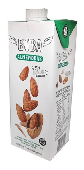 Bebida De Almendra Biba Sin Tacc 1lt X 8u. 1