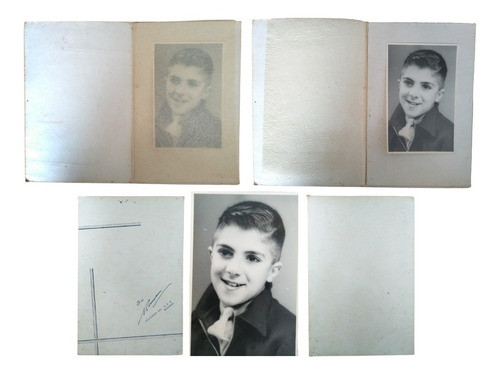 Antigua Foto Retrato 8 X 13 Aprox En Carpeta Cartulina 1