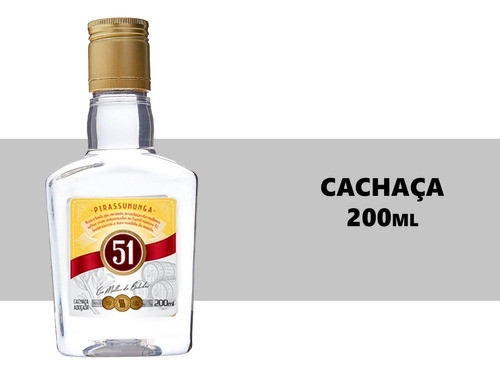 Cachaça Aguardente 51 200ml 1