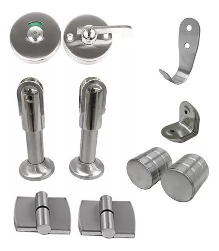 Kit Set Divisor Baño Acero Inoxidable Puerta Derecha Mueble 0