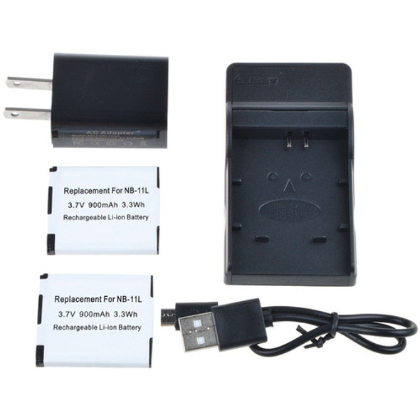 Genérico 2 X 900mah Nb - 11l Cargador De Batería Para Canon 0