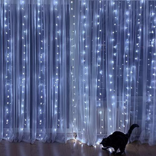 Iluminacion Cortinas De Luces De Cadena, 300 Led 8 Modos 1