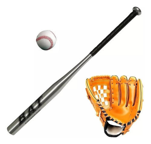 Bate De Beisbol Aluminio Con Pelota Y Guante Calidad Premium 0