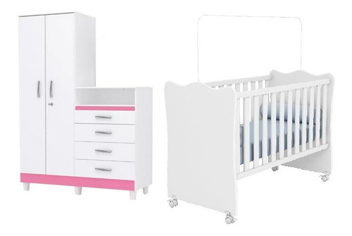 Jogo De Quarto Roupeiro 2 Portas Cômoda 4gvts Line Vila Rica 0