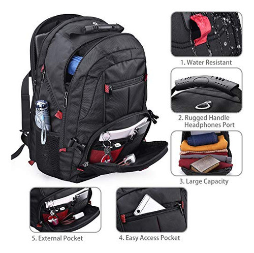 Mochila Para Portátil 17 Pulgadas Impermeable Extra Grande T 0